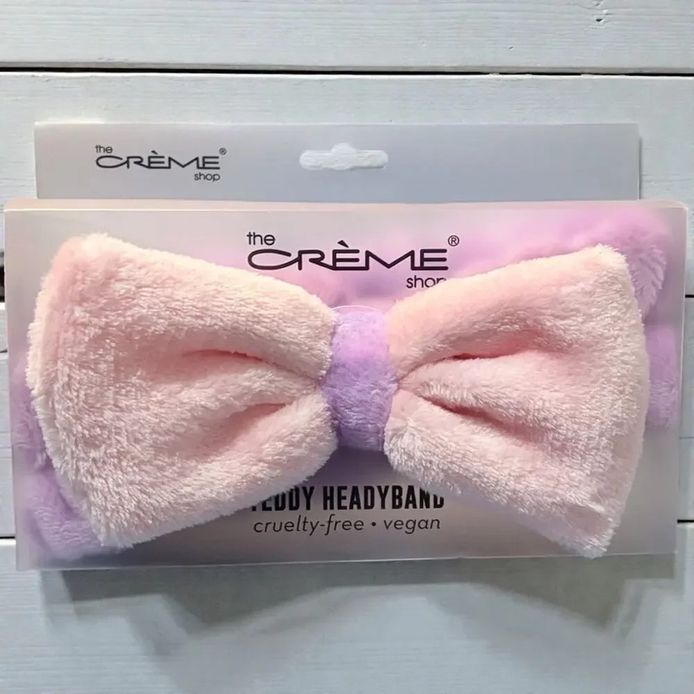 The Creme Shop - Teddy Headband Pink & Purple Bow New